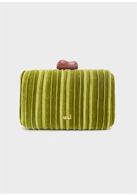 CLUTCH ALBA VELLUTO PLISSE NALì | SNPC0013VERDE