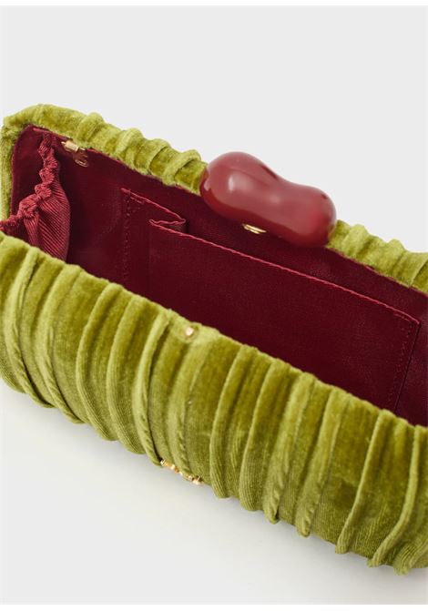 CLUTCH ALBA VELLUTO PLISSE NALì | SNPC0013VERDE