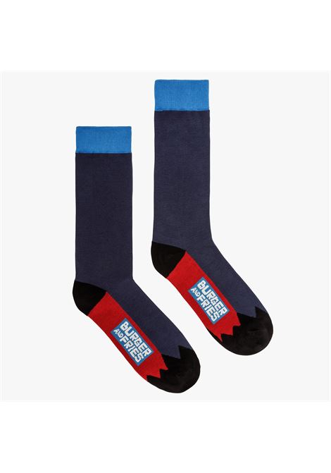 Calzini color block NAVY BLUE SOCKS BURGER AND FRIES | BF120107