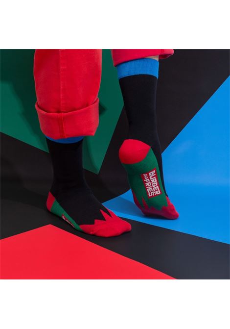 COLOR BLOCK SOCKS NERO SOCKS BURGER AND FRIES | BF120111