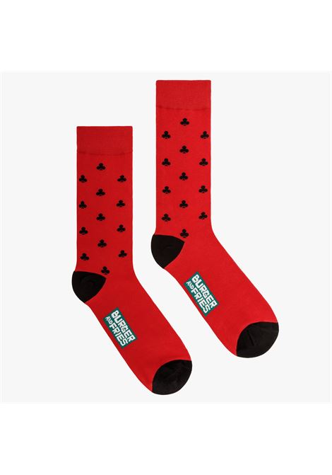 CARD GAME SOCKS ROSSO FUOCO / NERO SOCKS BURGER AND FRIES | BF12073011