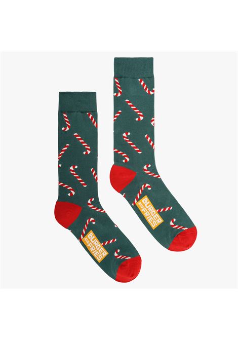 CHRISTMAS SOCKS CANDY CANES LOVER SOCKS BURGER AND FRIES | BF12152730