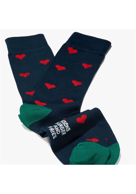 FUNNY SOCKSNAVY BLUE / ROSSO FUOCO SOCKS BURGER AND FRIES | BF14020730