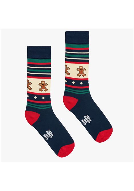 CHRISTMAS SOCKS NAVY BLUE/BIANCO SOCKS BURGER AND FRIES | BF14070701