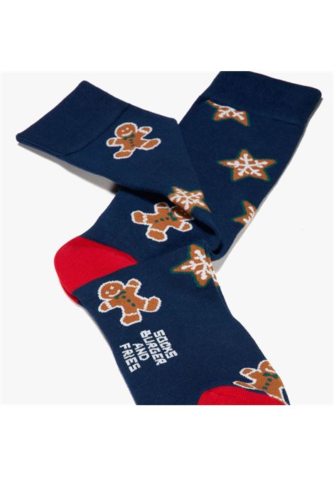 CHRISTMAS SOCKS NAVY BLUE/MARRONE SOCKS BURGER AND FRIES | BF14070708