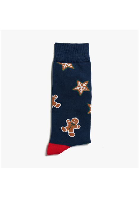CHRISTMAS SOCKS NAVY BLUE/MARRONE SOCKS BURGER AND FRIES | BF14070708