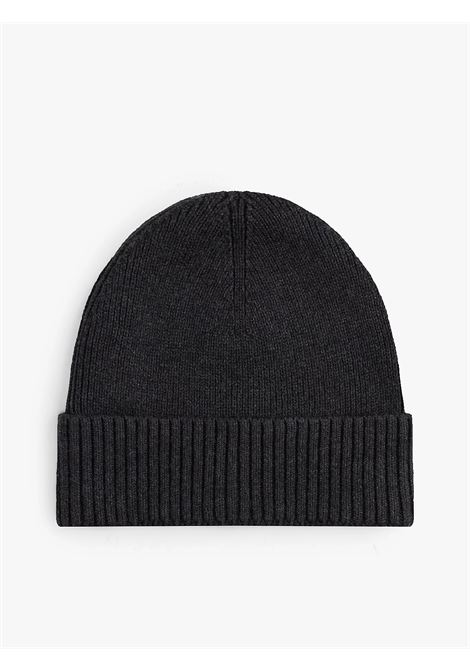 Berretto con cashmere e bandierina ricamata Antracite TOMMY HILFIGER | AM0AM12796PA7