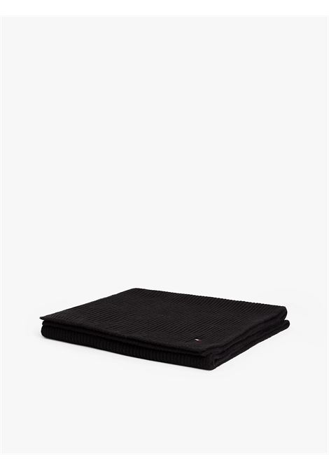 Sciarpa a coste con bandierina ricamata Nero TOMMY HILFIGER | AM0AM12847BDS