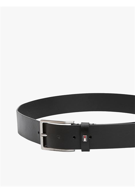 Cintura in pelle con fibbia quadrata Nero TOMMY HILFIGER | AM0AM13014BDS