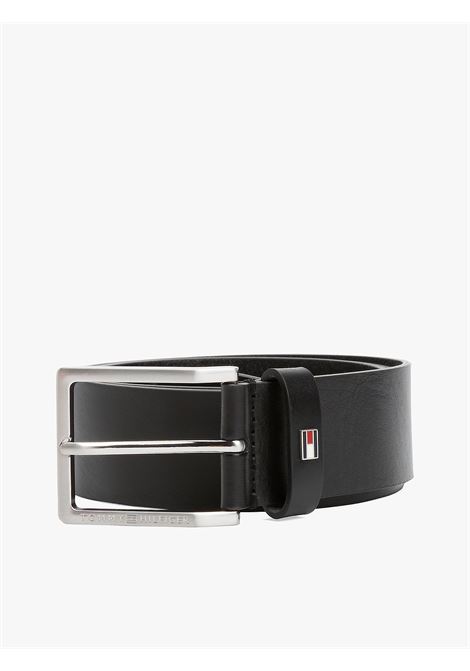Cintura in pelle con fibbia quadrata Nero TOMMY HILFIGER | AM0AM13014BDS
