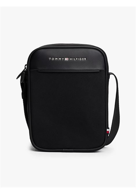 Borsa reporter con sezioni tramate e tracolla TOMMY HILFIGER | AM0AM13624BDS