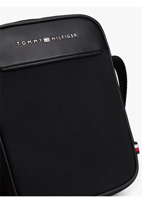 Borsa reporter con sezioni tramate e tracolla TOMMY HILFIGER | AM0AM13624BDS