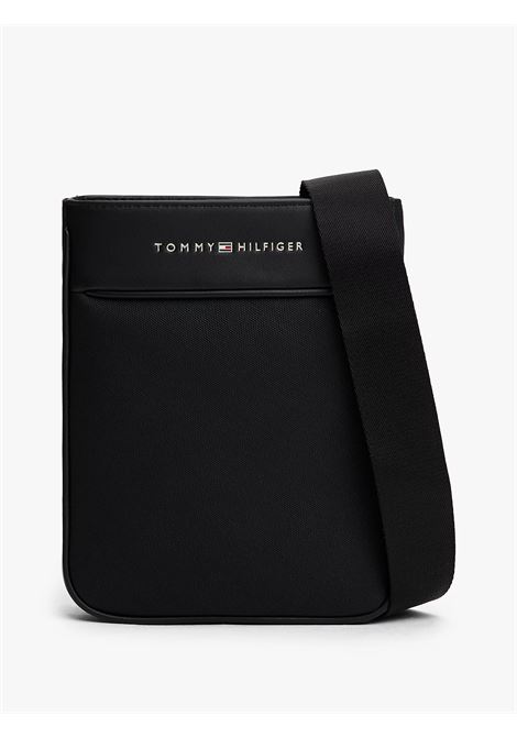 Borsa a tracolla con finitura tramata