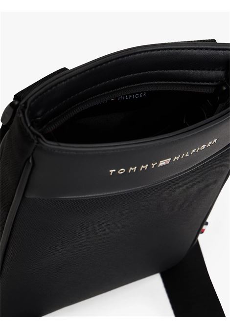 Borsa a tracolla con finitura tramata TOMMY HILFIGER | AM0AM13625BDS