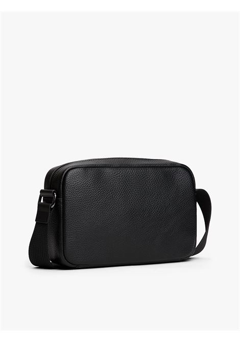 Borsa reporter zigrinata con tracolla Nero TOMMY HILFIGER | AM0AM13635BDS