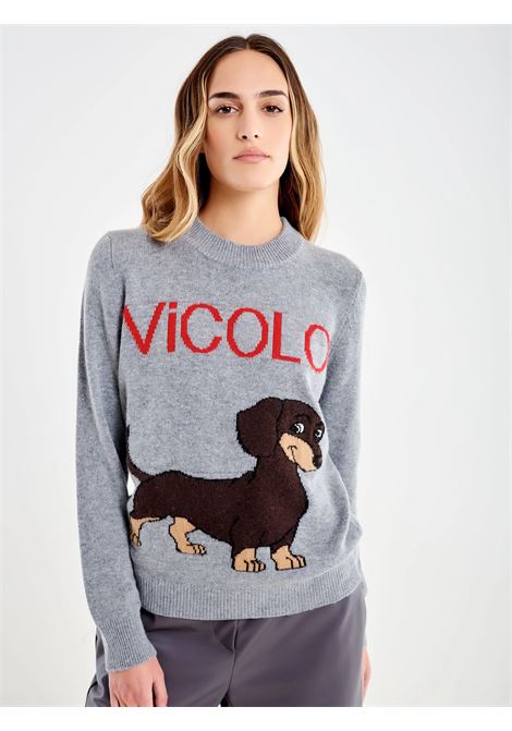 maglione con bassotto VICOLO | 77178FGRIGIO