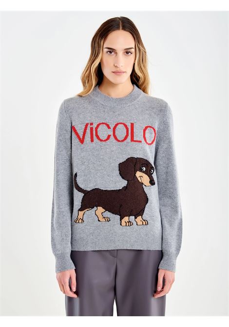 maglione con bassotto VICOLO | 77178FGRIGIO