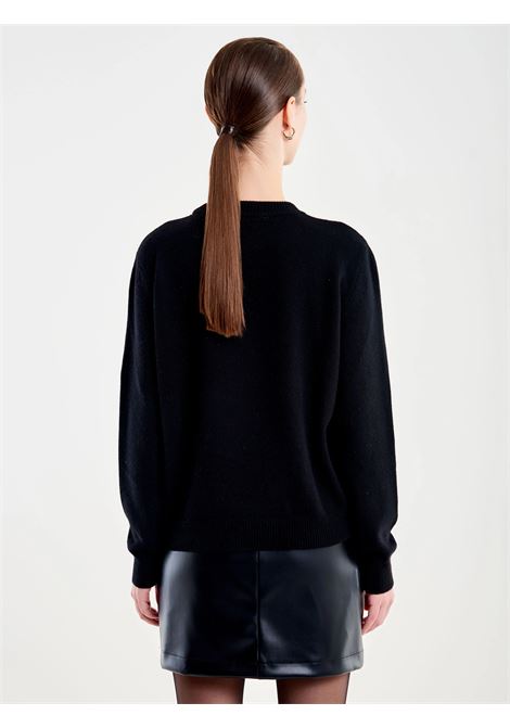 Pull con Ricamo Cagnolino Carlino VICOLO | 77270FNERO