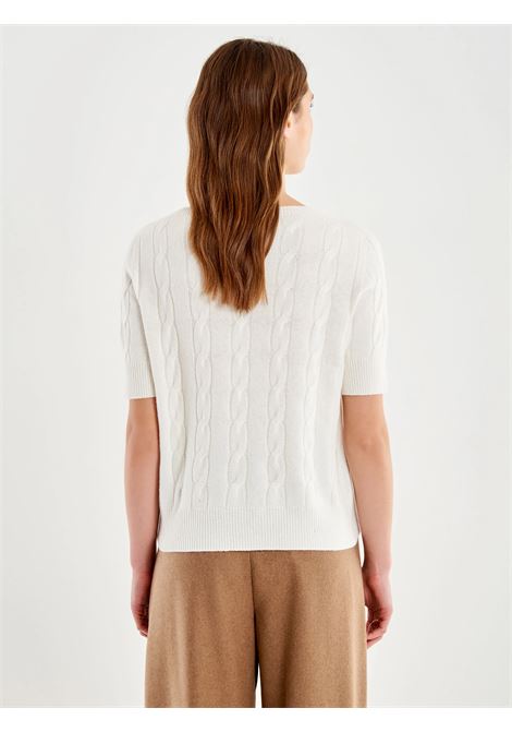 Maglia a Trecce Maniche Corte VICOLO | 77323FPANNA