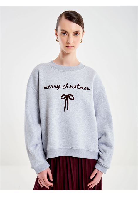 Felpa Merry Christmas VICOLO | RF0610GRIGIO
