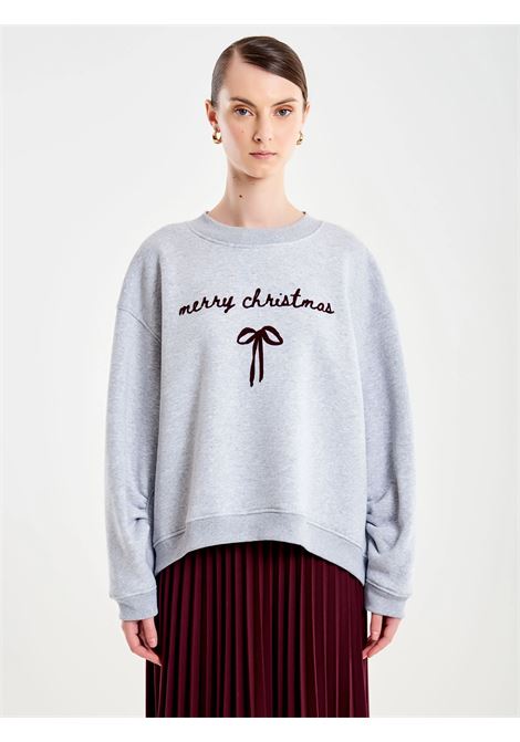 Felpa Merry Christmas VICOLO | RF0610GRIGIO