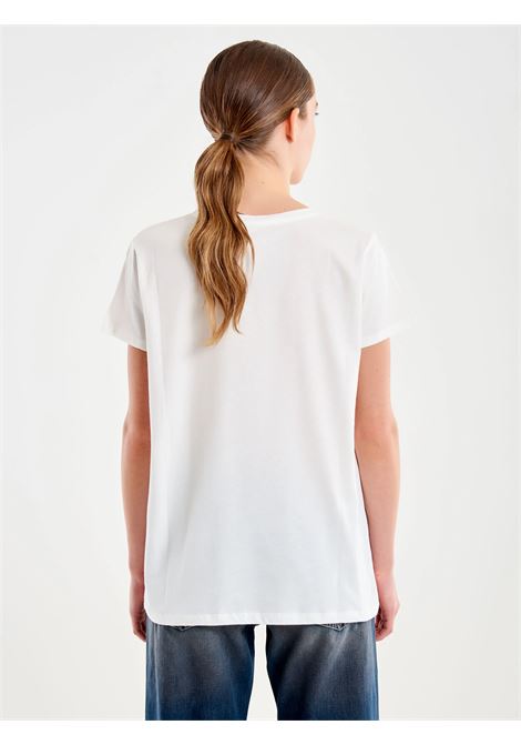 T-Shirt Stampa Bassotto Dear Santa VICOLO | RF0613LATTE