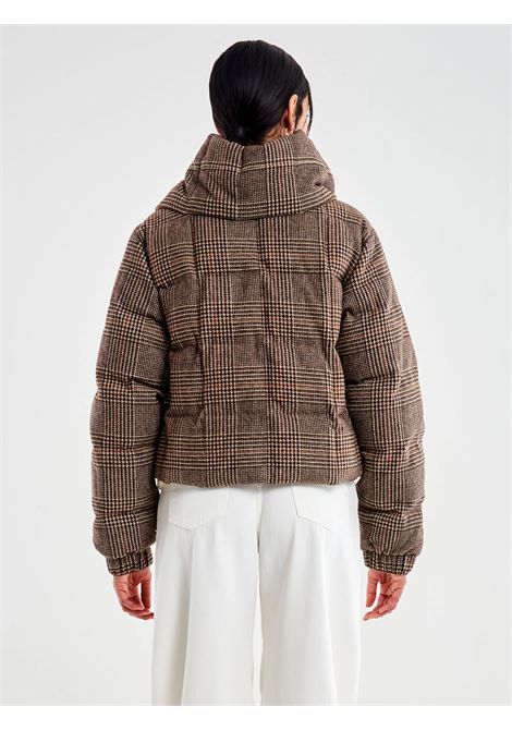 Piumino in Panno Check con Sciarpa VICOLO | TF0024MARRONE