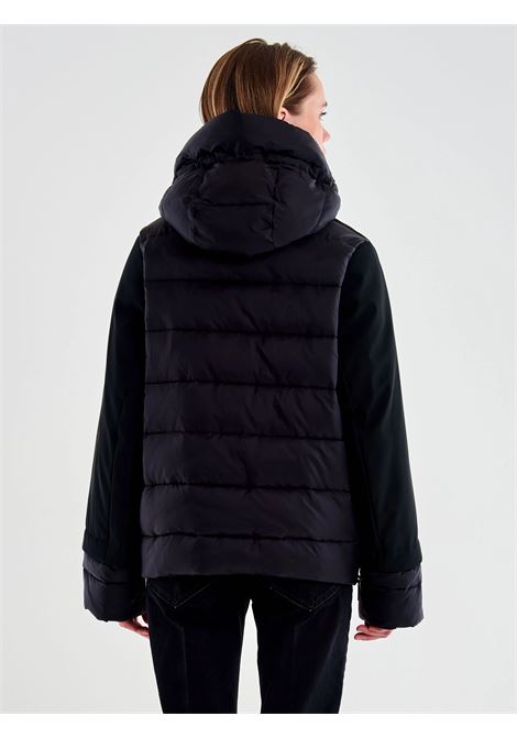 Piumino Cropped con Tessuto Tecnico VICOLO | TF0096NERO