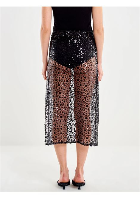 Gonna Midi Svasata con Paillettes VICOLO | TF1149NERO