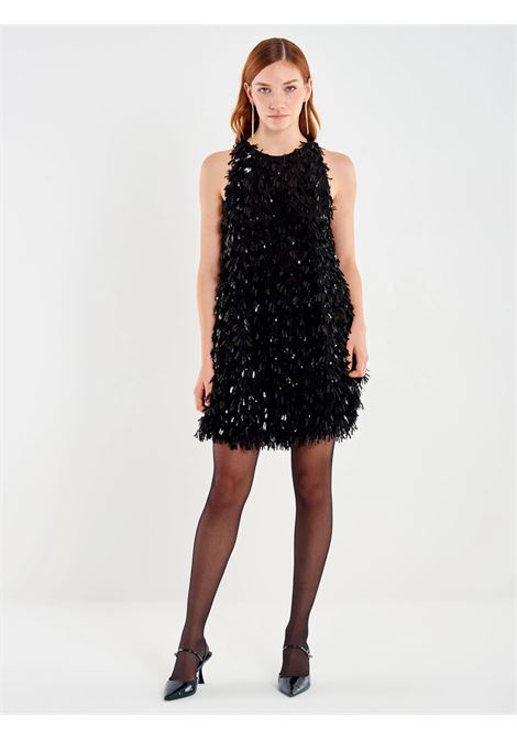 Abito Corto Tulle e Paillettes VICOLO | TF1151NERO