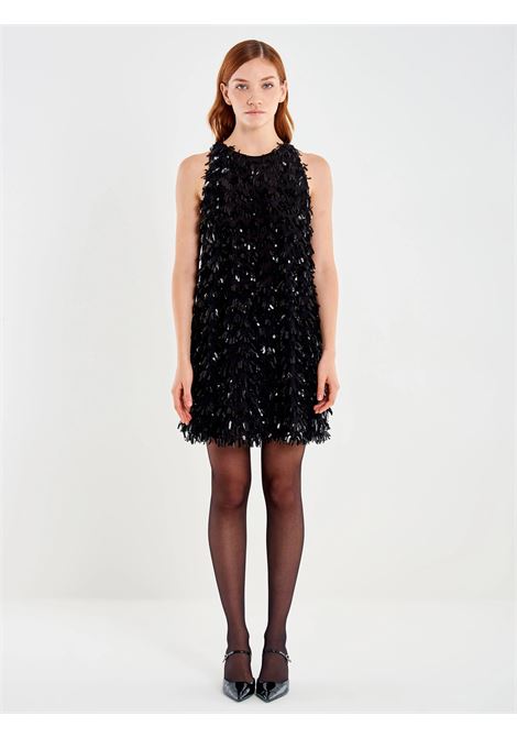 Abito Corto Tulle e Paillettes VICOLO | TF1151NERO