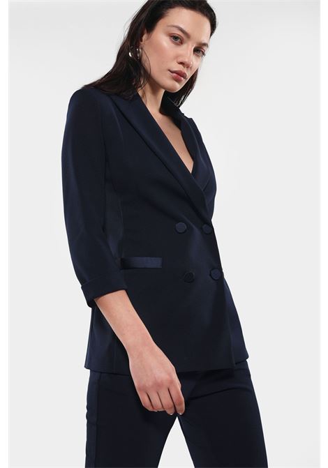 Giacca doppiopetto monocolour con rever a lancia IMPERIAL | JU25HAWBLU