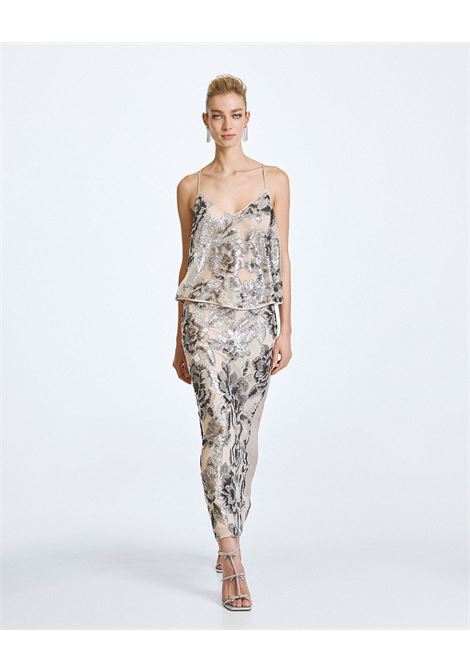 Top in tulle con paillettes ACCESS fashion | 63-2002-203SILVER