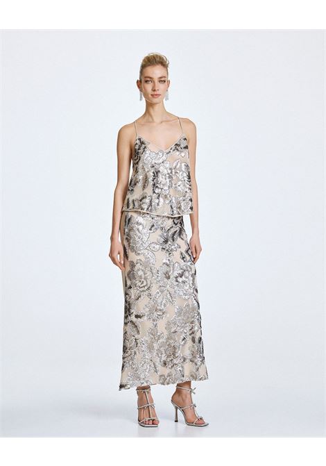 Top in tulle con paillettes ACCESS fashion | 63-2002-203SILVER