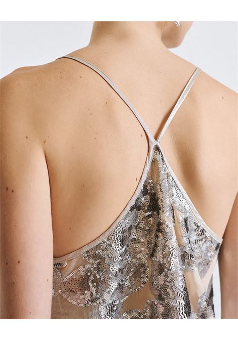 Top in tulle con paillettes ACCESS fashion | 63-2002-203SILVER