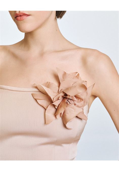 Top senza spalline con dettaglio in volant e fiore ACCESS fashion | 63-2042-357BEIGE