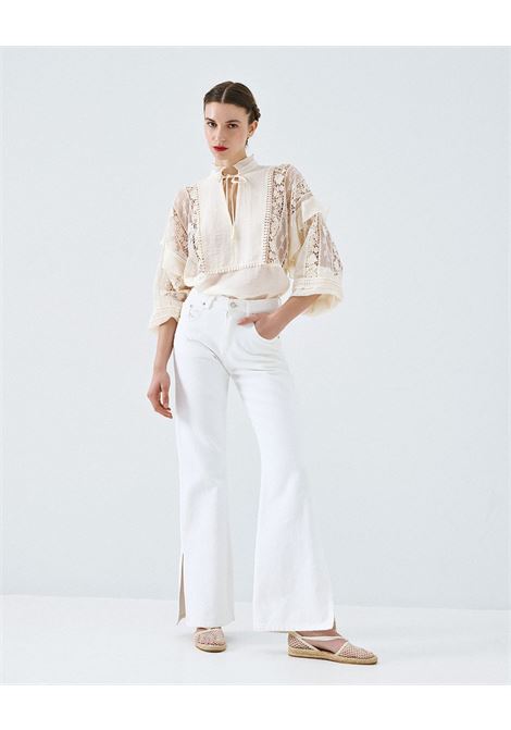 Camicetta con dettagli in pizzo ACCESS fashion | 63-2087-850VANILLA