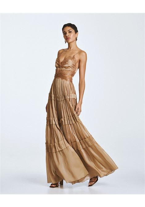 Maxi vestito ritagliato con pizzo ACCESS fashion | 63-3302-125BEIGE