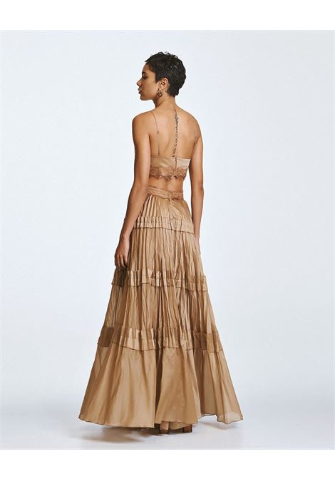 Maxi vestito ritagliato con pizzo ACCESS fashion | 63-3302-125BEIGE