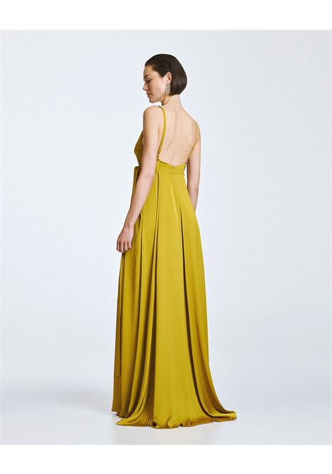 Maxi vestito con dettaglio di cravatta ACCESS fashion | 63-3308-357CITRO