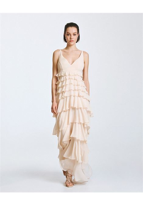 Maxi vestito con volant