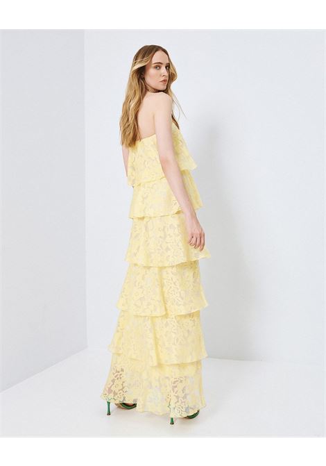 Maxi vestito disperato con dettagli in volant ACCESS fashion | 63-3388-0291YELLOW