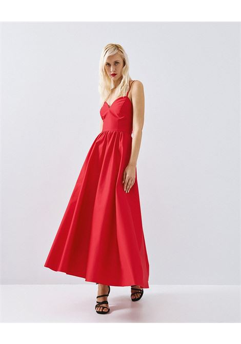 Abito svasato Midi con dettagli arruffati ACCESS fashion | 63-3398-126ROSSO