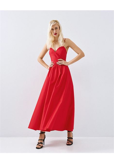 Abito svasato Midi con dettagli arruffati ACCESS fashion | 63-3398-126ROSSO