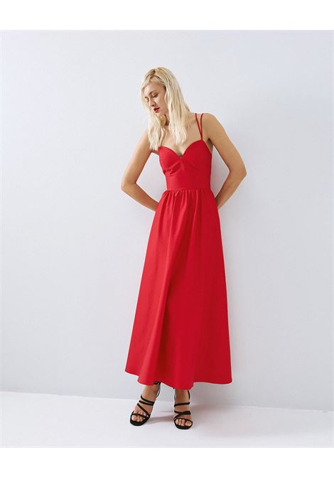Abito svasato Midi con dettagli arruffati ACCESS fashion | 63-3398-126ROSSO