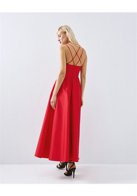 Abito svasato Midi con dettagli arruffati ACCESS fashion | 63-3398-126ROSSO