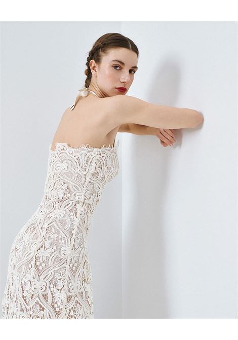 Abito tubino in pizzo ACCESS fashion | 63-3399-411OFF WHITE