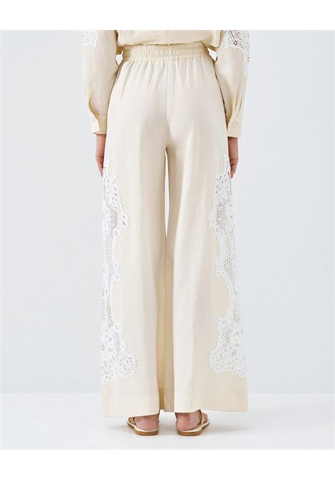 Pantaloni con dettagli in pizzo ACCESS fashion | 63-5039-520VANILA