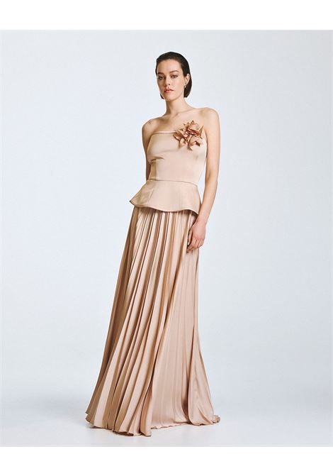 Maxi gonna a pieghe ACCESS fashion | 63-6011-357BEIGE