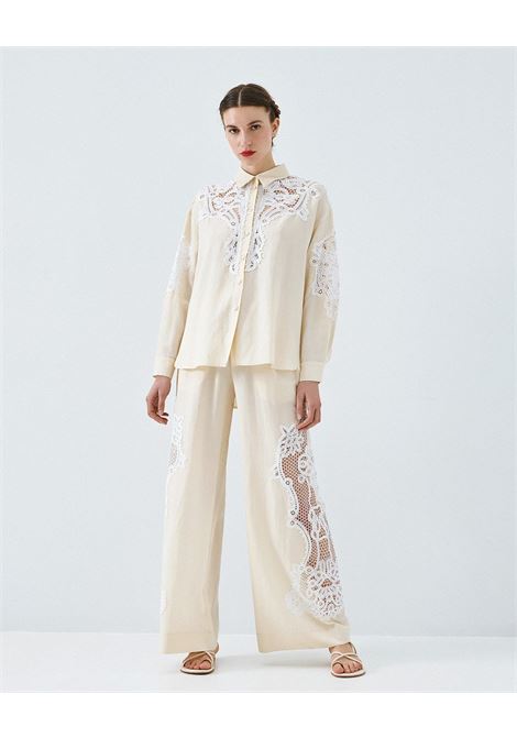 Camicia con dettagli in pizzo ACCESS fashion | 63-7019-520VANILA